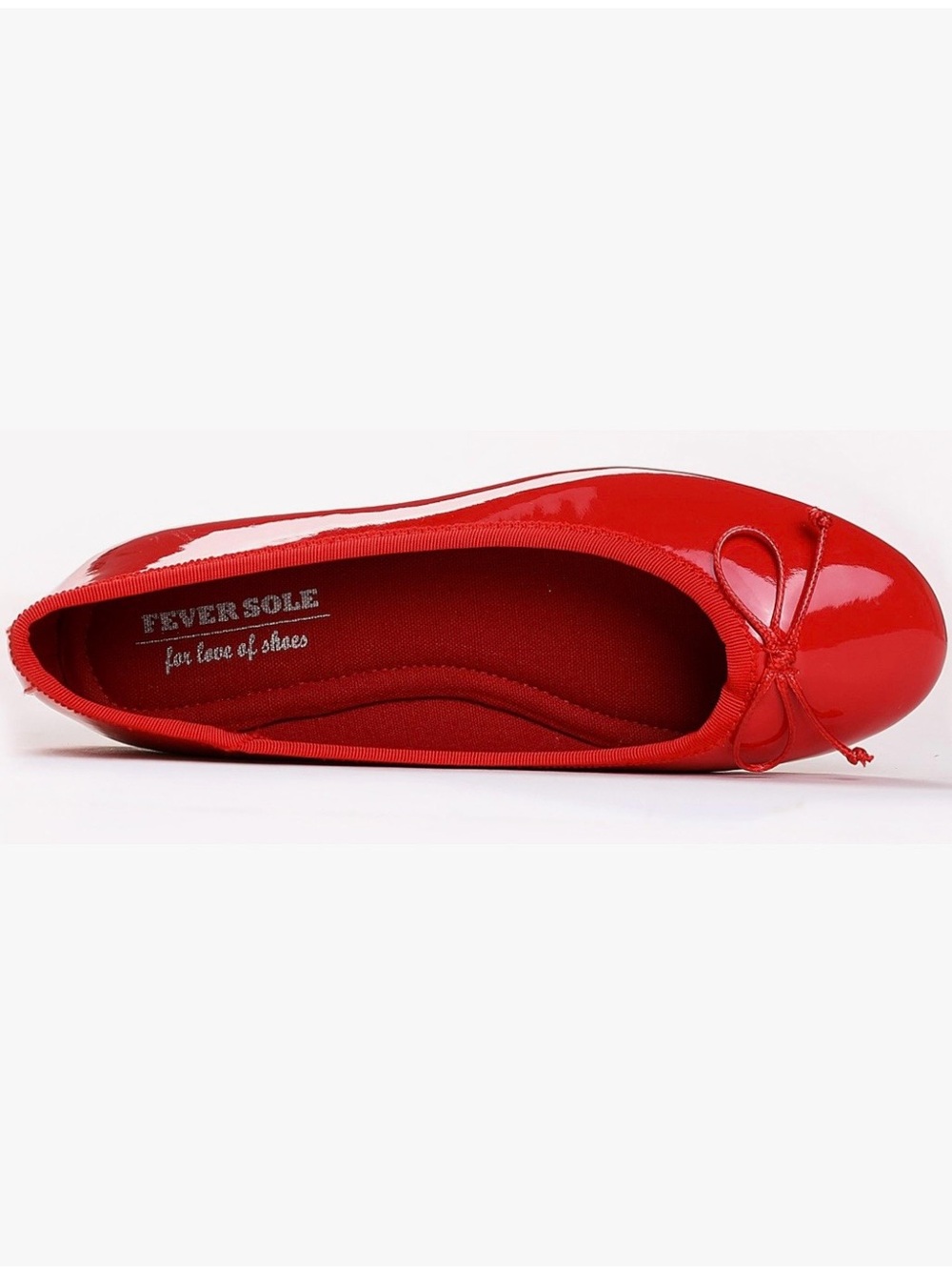 Women’s Red Patent Ballet Flats - Picture 5 of 6
